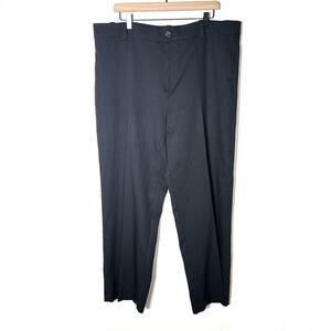 MNG by mango black wide leg business casual dress pants size 14 B93